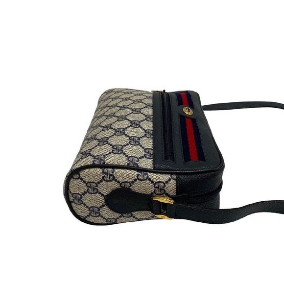 Gucci Shoulder Bag Leather Navy - Picture 5 of 9